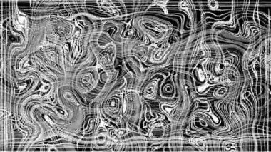 Türbülanslı sıvı siyah ve beyaz desen soldan sağa hareket ediyor