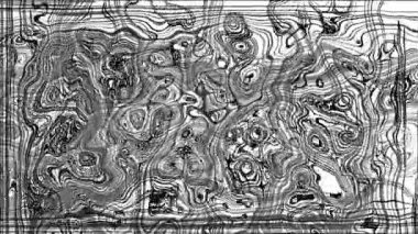 Türbülanslı sıvı siyah ve beyaz desen soldan sağa hareket ediyor