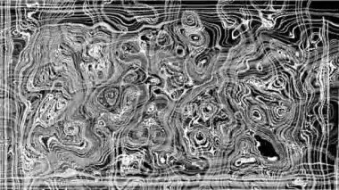 Türbülanslı sıvı siyah ve beyaz desen soldan sağa hareket ediyor