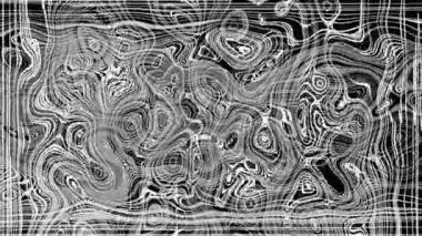 Türbülanslı sıvı siyah ve beyaz desen soldan sağa hareket ediyor
