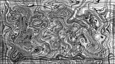 Türbülanslı sıvı siyah ve beyaz desen soldan sağa hareket ediyor