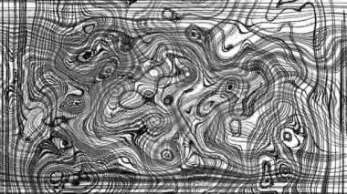 Türbülanslı sıvı siyah ve beyaz desen soldan sağa hareket ediyor