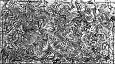 Türbülanslı sıvı siyah ve beyaz desen soldan sağa hareket ediyor