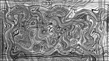 Türbülanslı sıvı siyah ve beyaz desen soldan sağa hareket ediyor