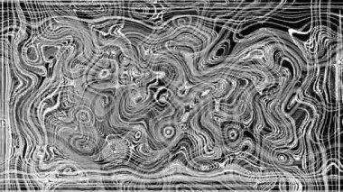 Türbülanslı sıvı siyah ve beyaz desen soldan sağa hareket ediyor