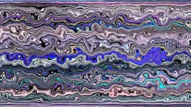 Türbülans sıvısı renkli desen soldan sağa hareket ediyor