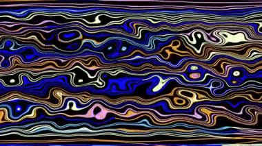 Türbülans sıvısı renkli desen soldan sağa hareket ediyor