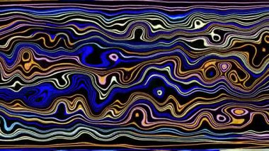 Türbülans sıvısı renkli desen soldan sağa hareket ediyor