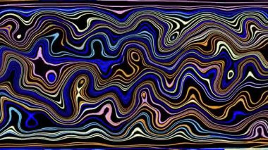 Türbülans sıvısı renkli desen soldan sağa hareket ediyor