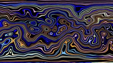 Türbülans sıvısı renkli desen soldan sağa hareket ediyor