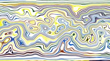 Türbülans sıvısı renkli desen soldan sağa hareket ediyor