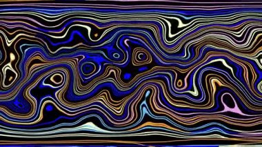 Türbülans sıvısı renkli desen soldan sağa hareket ediyor