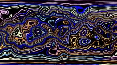 Türbülans sıvısı renkli desen soldan sağa hareket ediyor