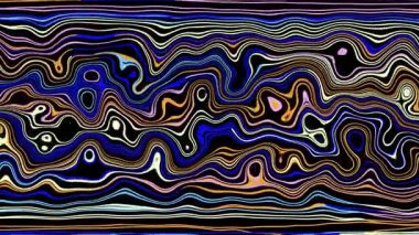 Türbülans sıvısı renkli desen soldan sağa hareket ediyor