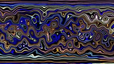 Türbülans sıvısı renkli desen soldan sağa hareket ediyor