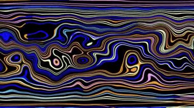 Türbülans sıvısı renkli desen soldan sağa hareket ediyor