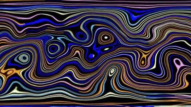 Türbülans sıvısı renkli desen soldan sağa hareket ediyor