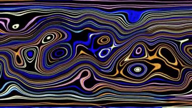 Türbülans sıvısı renkli desen soldan sağa hareket ediyor