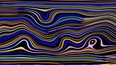 Türbülans sıvısı renkli desen soldan sağa hareket ediyor