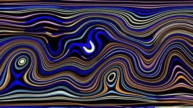 Türbülans sıvısı renkli desen soldan sağa hareket ediyor