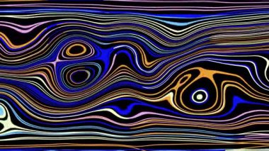 Türbülans sıvısı renkli desen soldan sağa hareket ediyor