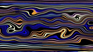 Türbülans sıvısı renkli desen soldan sağa hareket ediyor