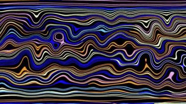 Türbülans sıvısı renkli desen soldan sağa hareket ediyor