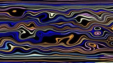 Türbülans sıvısı renkli desen soldan sağa hareket ediyor