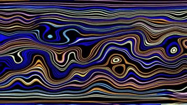 Türbülans sıvısı renkli desen soldan sağa hareket ediyor