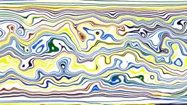 Türbülans sıvısı renkli desen soldan sağa hareket ediyor