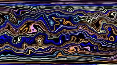 Türbülans sıvısı renkli desen soldan sağa hareket ediyor