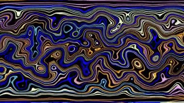 Türbülans sıvısı renkli desen soldan sağa hareket ediyor