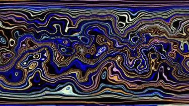 Türbülans sıvısı renkli desen soldan sağa hareket ediyor