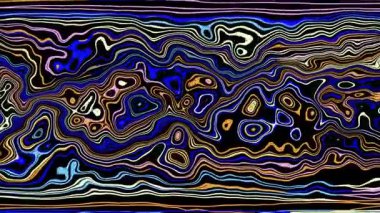 Türbülans sıvısı renkli desen soldan sağa hareket ediyor