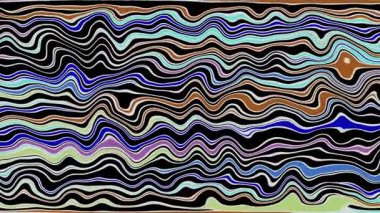 Türbülans sıvısı renkli desen soldan sağa hareket ediyor