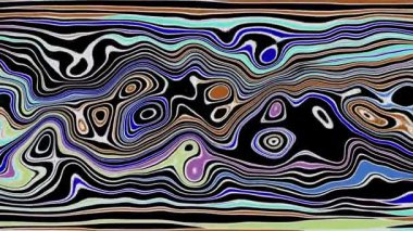 Türbülans sıvısı renkli desen soldan sağa hareket ediyor