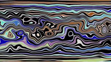 Türbülans sıvısı renkli desen soldan sağa hareket ediyor