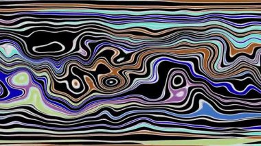 Türbülans sıvısı renkli desen soldan sağa hareket ediyor