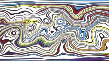 Türbülans sıvısı renkli desen soldan sağa hareket ediyor