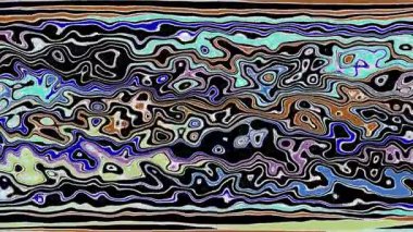 Türbülans sıvısı renkli desen soldan sağa hareket ediyor