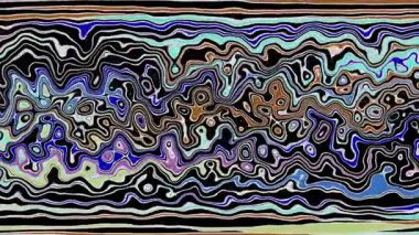 Türbülans sıvısı renkli desen soldan sağa hareket ediyor