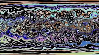 Türbülans sıvısı renkli desen soldan sağa hareket ediyor