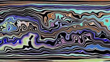 Türbülans sıvısı renkli desen soldan sağa hareket ediyor