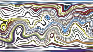 Türbülans sıvısı renkli desen soldan sağa hareket ediyor