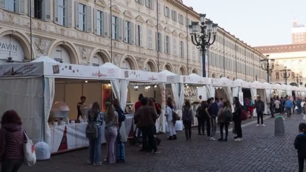 Turin Italy Circa October 2022 Cioccolato Chocolate Fair — Stock Video