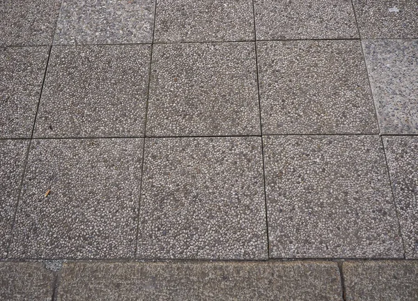 Industrial Style Grey Concrete Pebble Tiles Floor Useful Background — Stock Photo, Image