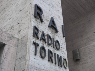 TÜRİN, İTALYA - SİRKA Eylül 2022: Rai Radyosu Torino tarihi İtalyan radyo stüdyoları