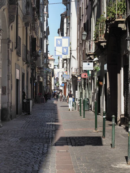 Turin Talya Circa Eptember 2022 Contrada Guardinfanti Tarihi Ortaçağ Sokaklarında — Stok fotoğraf