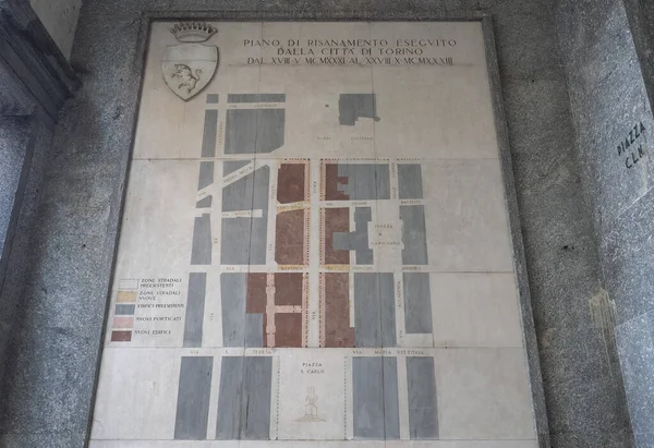 Turin Itálie Circa Říjen 2022 Plán Obnovy Měst Vypracovaný Městem — Stock fotografie