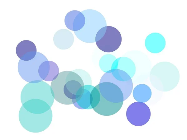 Abstrakte Minimalistische Blaue Illustration Mit Kreisen Und Weißem Hintergrund — Stockfoto